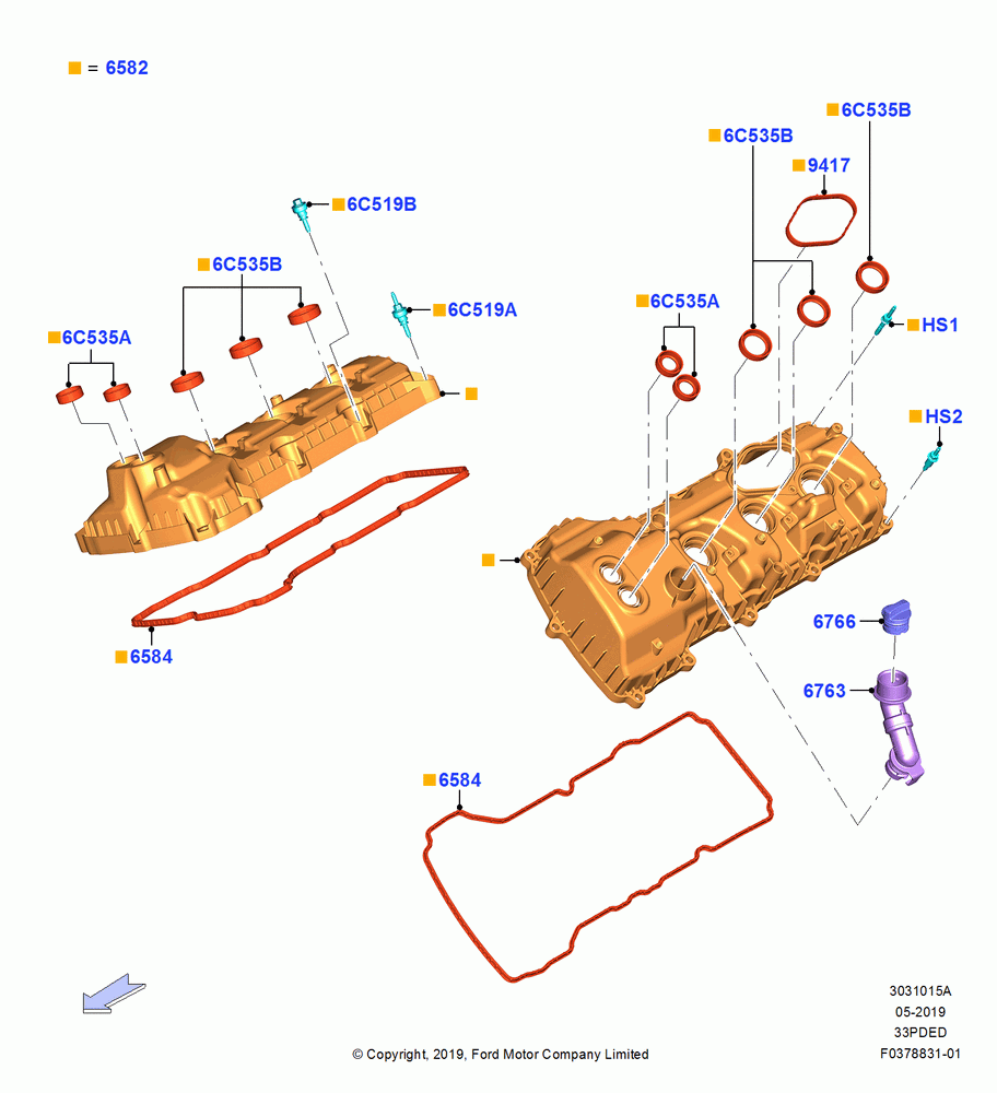15A - Cylinder Head Cover, 3.3L Duratec, 3.3L D4 G DI TIVCT NA Upgrade; 06/MAY/2019