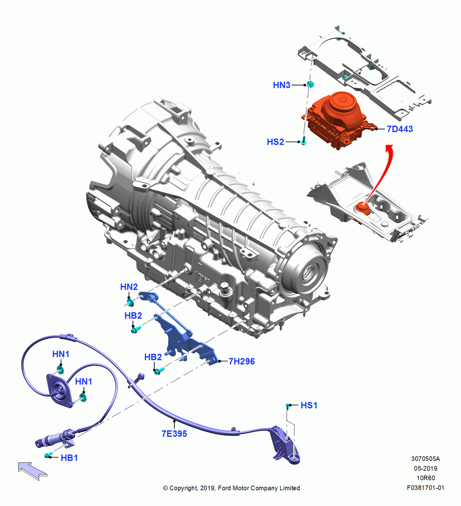 05A - Gear Change-Automatic Transmission, 10 Speed Transmission - 10R60; 06/MAY/2019