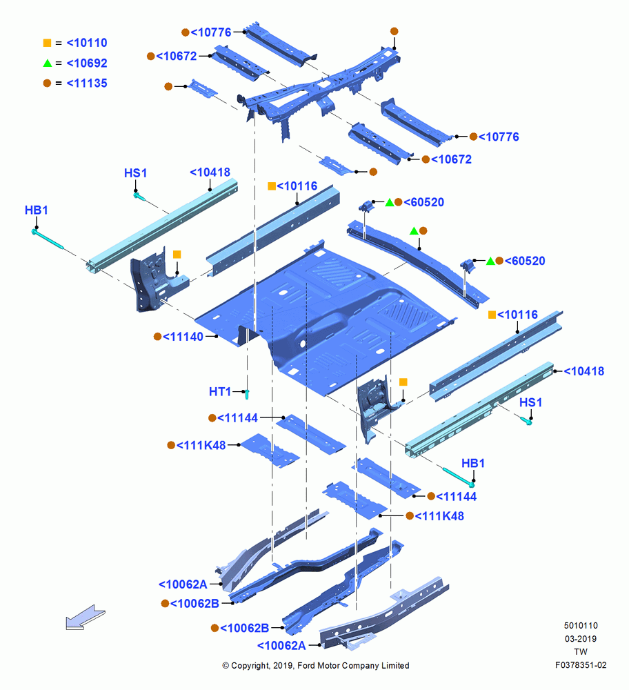 10 - Floor Pan - Front; 06/MAY/2019
