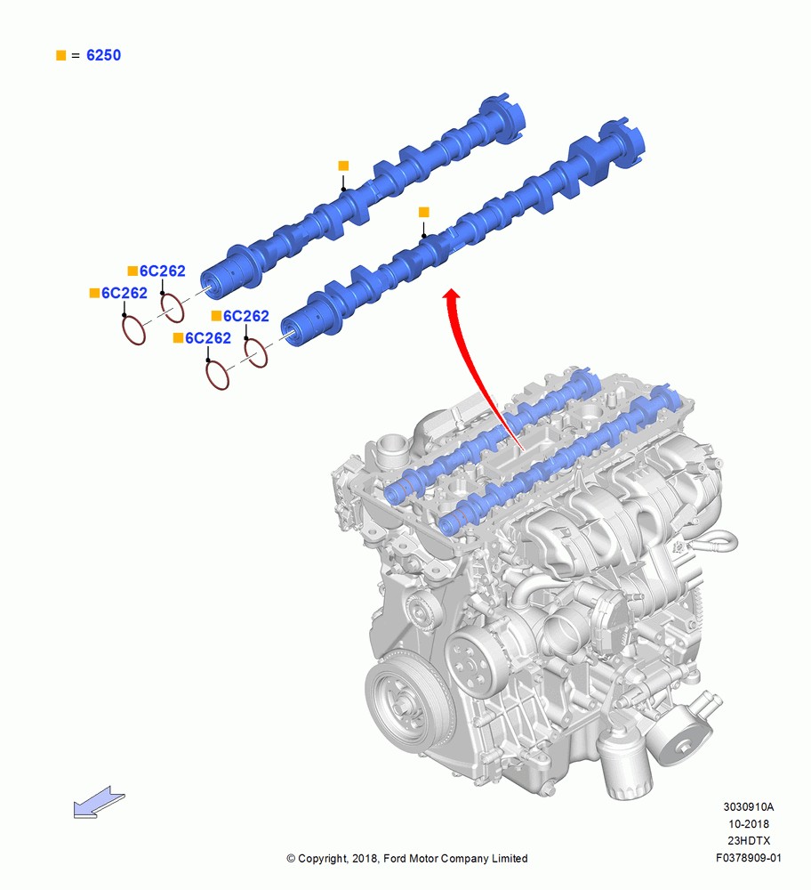 Camshaft, 2.3L EcoBoost