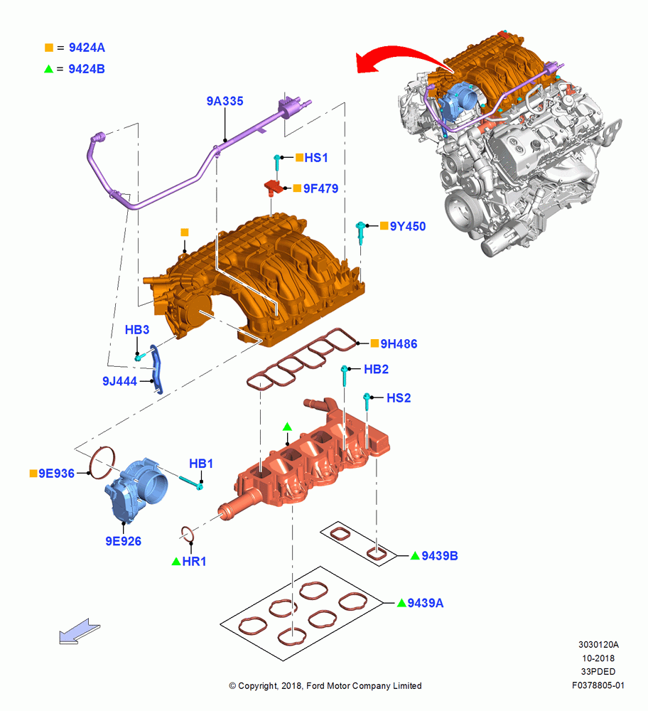 20A - Intake Manifold, 3.3L Duratec, 3.3L D4 G DI TIVCT NA Upgrade; 06/MAY/2019