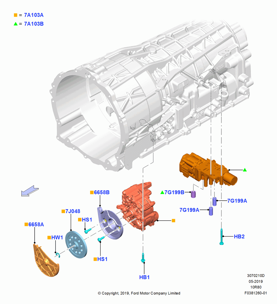 10D - Transmission Pump Assy, Mod Hybrid Trnaxle - A10R80-MHT; 06/MAY/2019
