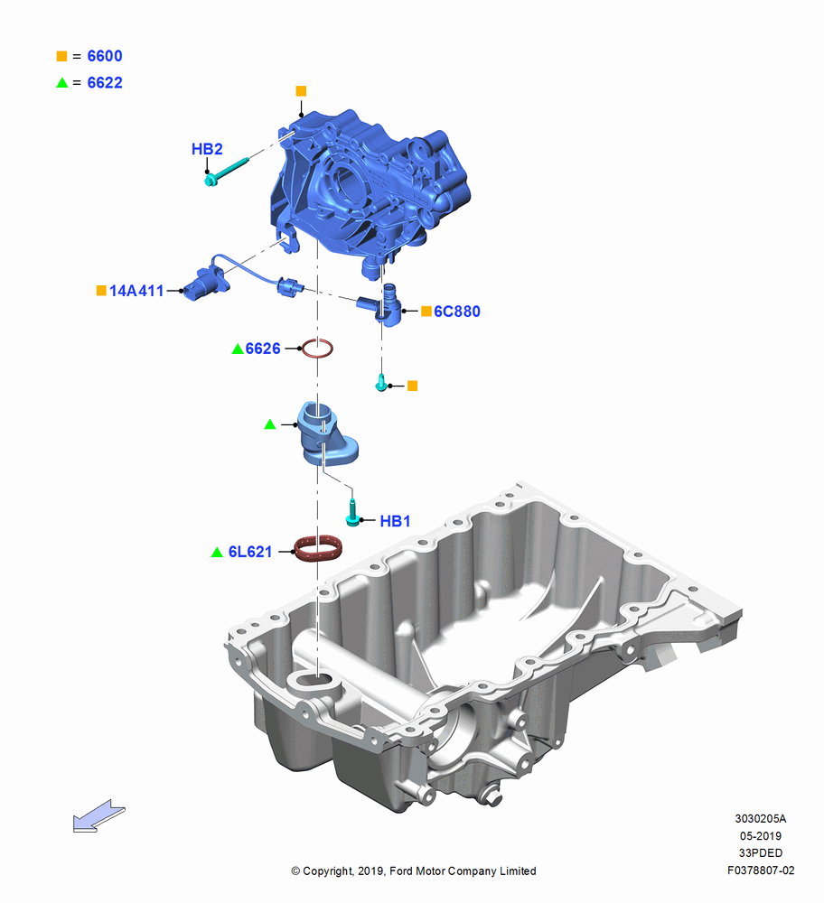 05A - Oil Pump, 3.3L Duratec, 3.3L D4 G DI TIVCT NA Upgrade; 06/MAY/2019