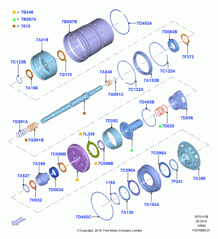 42B - Planetary Gear Sets, 10 Speed Auto Transmission (10R80); 06/MAY/2019