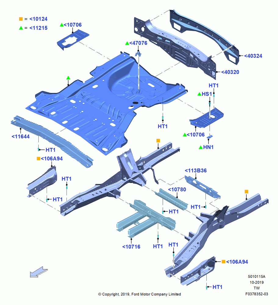 15A - Floor Pan - Center and Rear; 06/MAY/2019