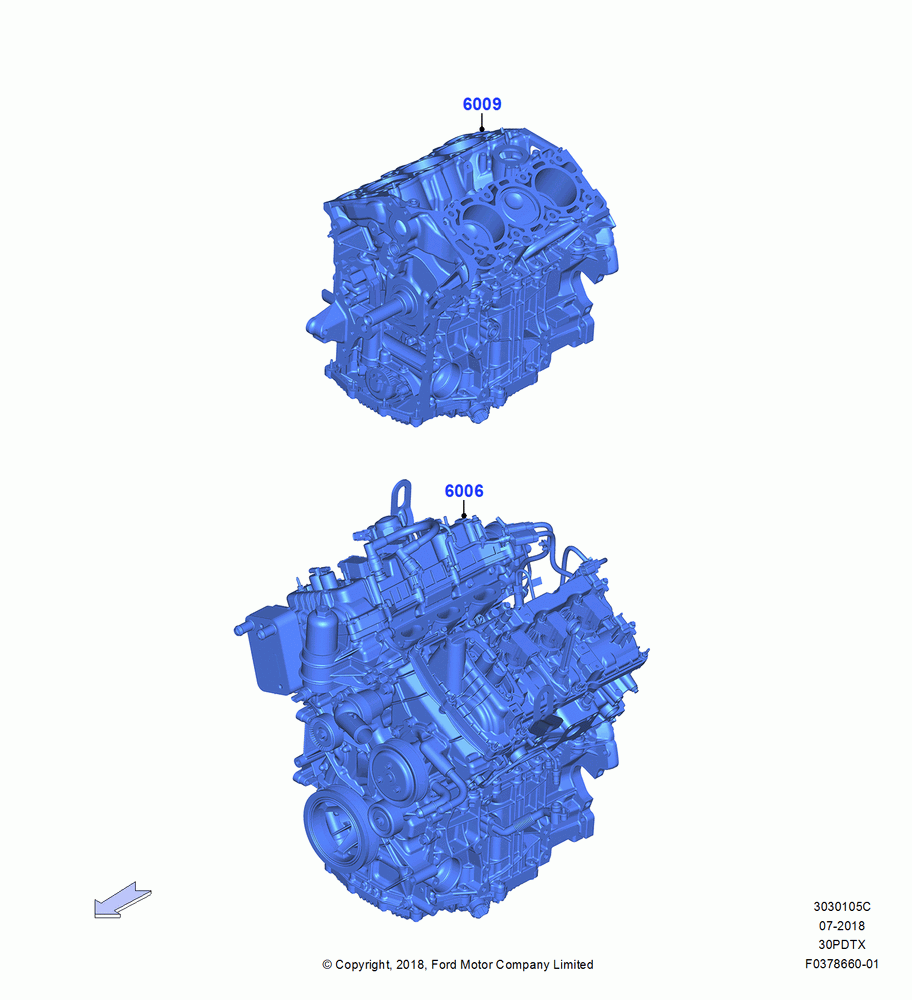 05C - Service Engine and Short Block, 3.0L GTDI TC V6 Petrol, 3.0L Nano-D4-G-GTDI-CD6R-PHEV; 06/MAY/2019