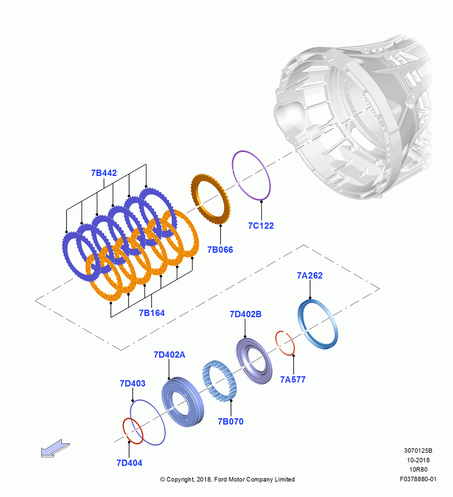 25B - Drive Plates - Low Clutch, 10 Speed Auto Transmission (10R80), 3.0L GTDI TC V6 Petrol, Same As D Clutch; 06/MAY/2019
