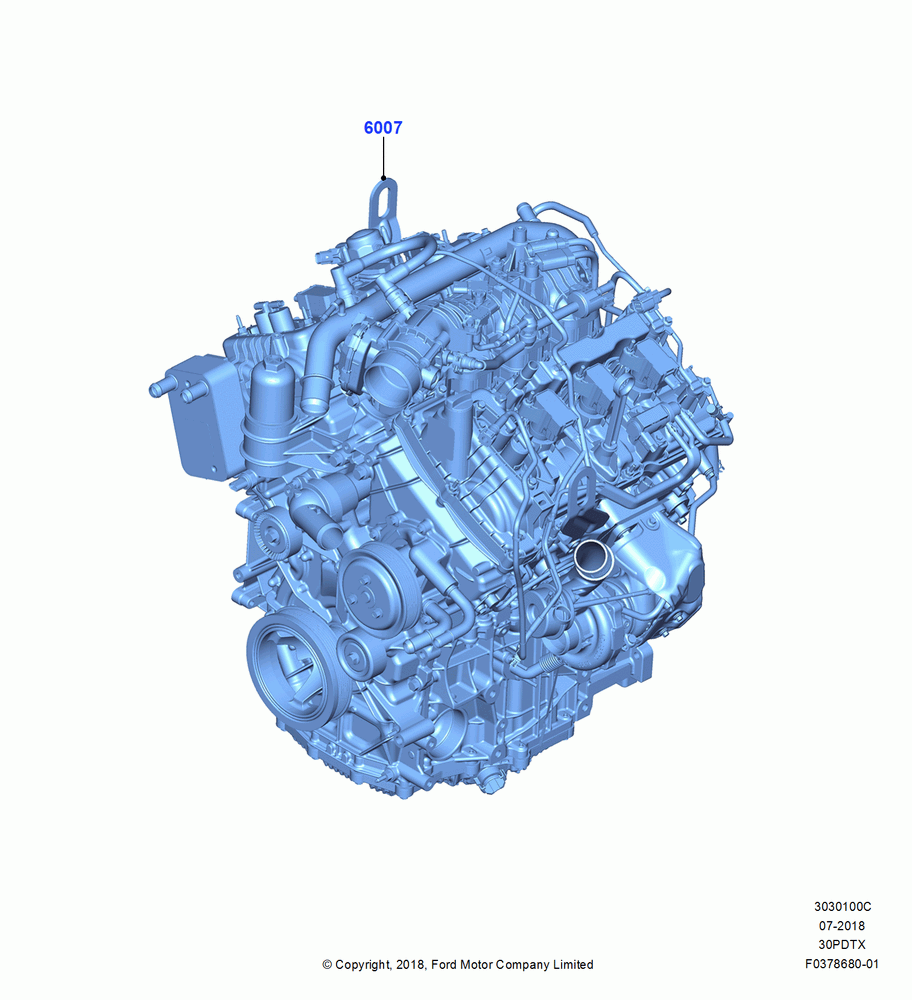 00C - Engine Assy Fully Dressed, 3.0L GTDI TC V6 Petrol, 3.0L Nano-D4-G-GTDI-CD6R-PHEV; 06/MAY/2019