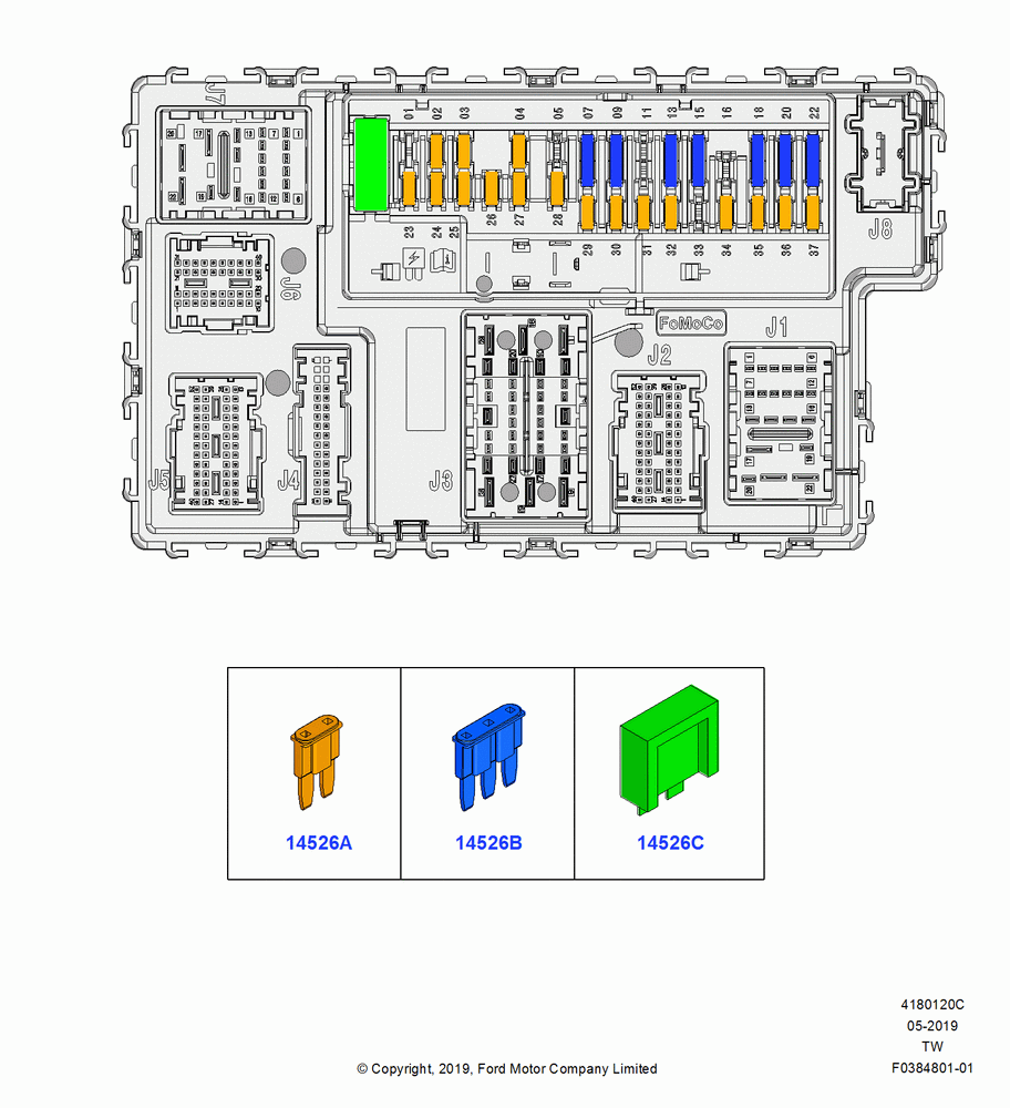 20C - Fuses, Holders and Circuit Breakers, Fuses, Circuit Breakers And Circuit Components, Body Control Module (BCM); 06/MAY/2019