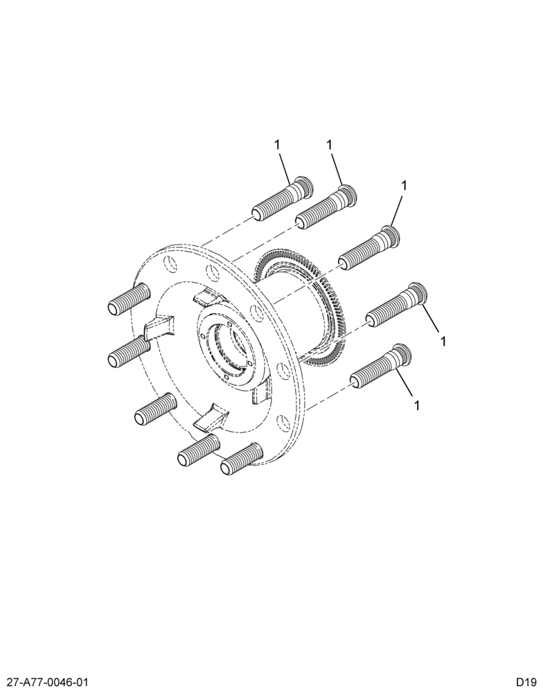 ..HUB,FRT WHEEL , STL,285,AL RIM (Intl. 6106784C91)