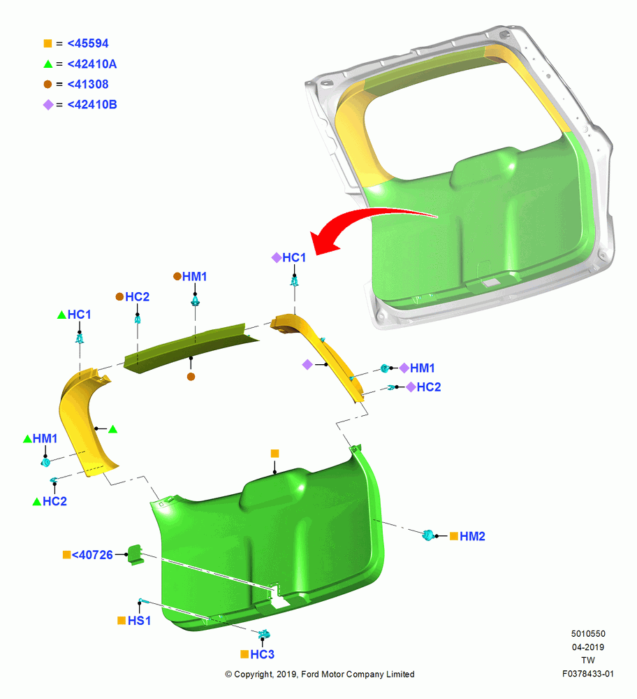 50 - Back Door/Tailgate Trim Panels; 06/MAY/2019