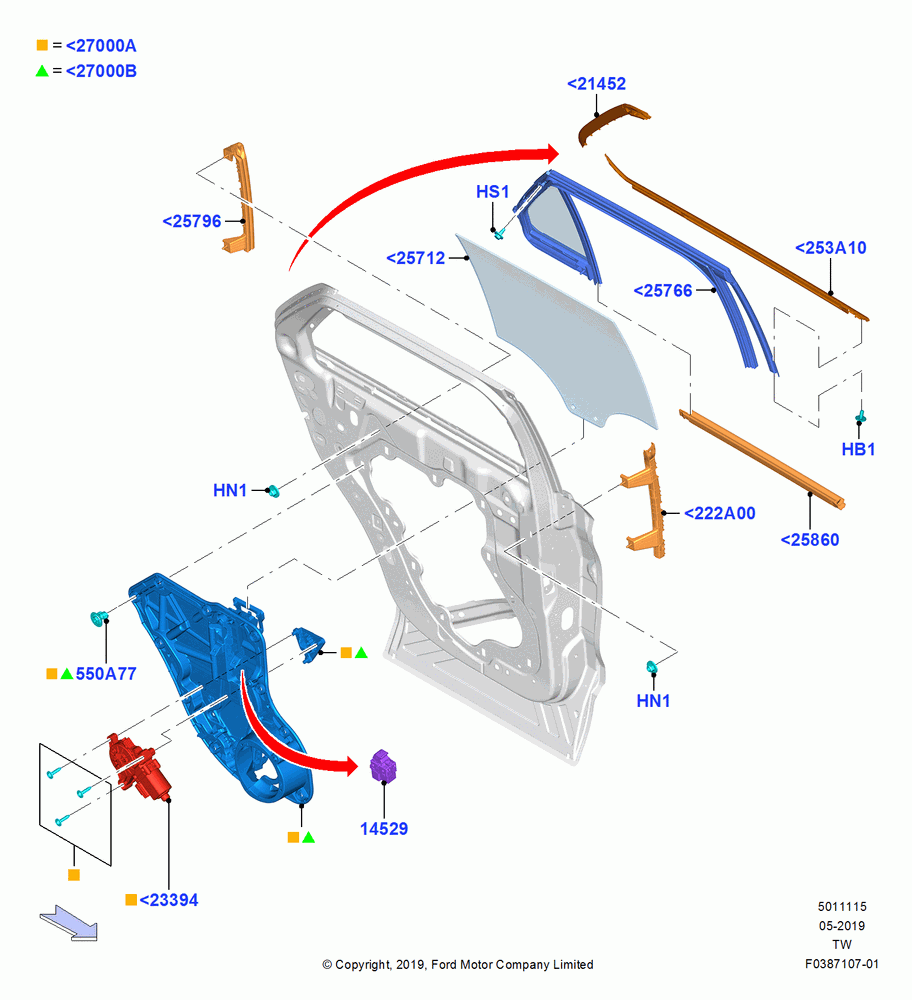 15 - Rear Door Glass and Window Controls; 06/MAY/2019
