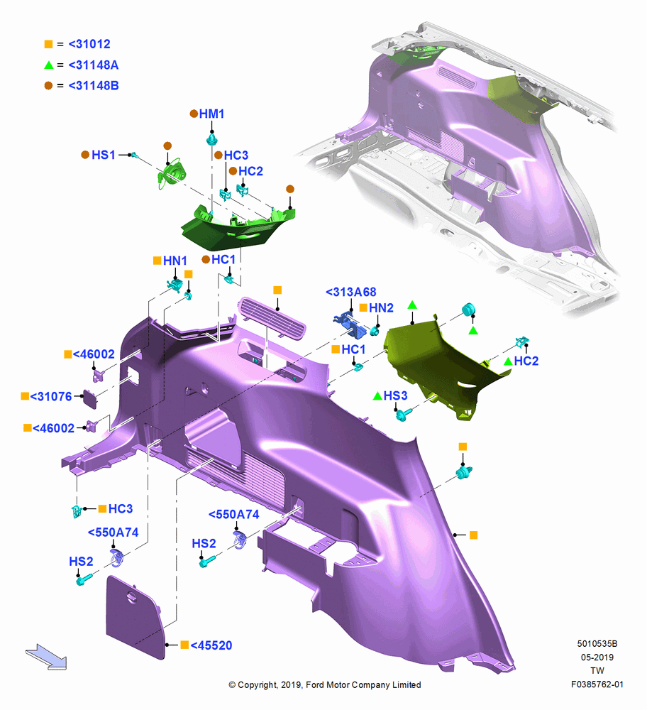 35B - Load Compartment Trim, LH; 06/MAY/2019