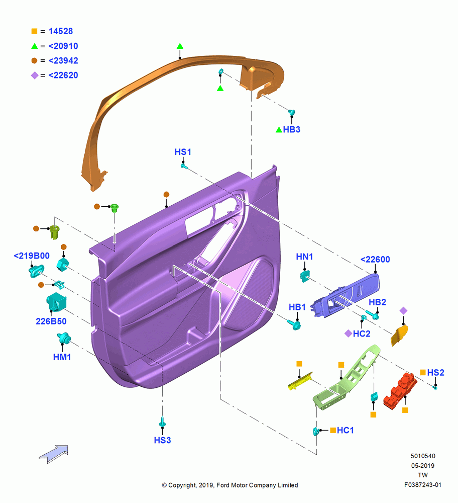 40 - Front Door Trim Panels; 06/MAY/2019