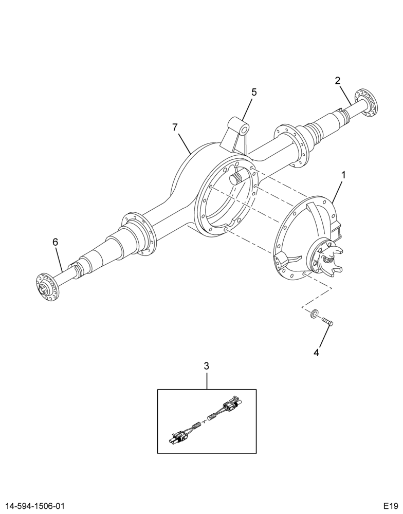 ..AXLE,RR L/BK , 4.88  14AGR (Intl. 3582633C92)