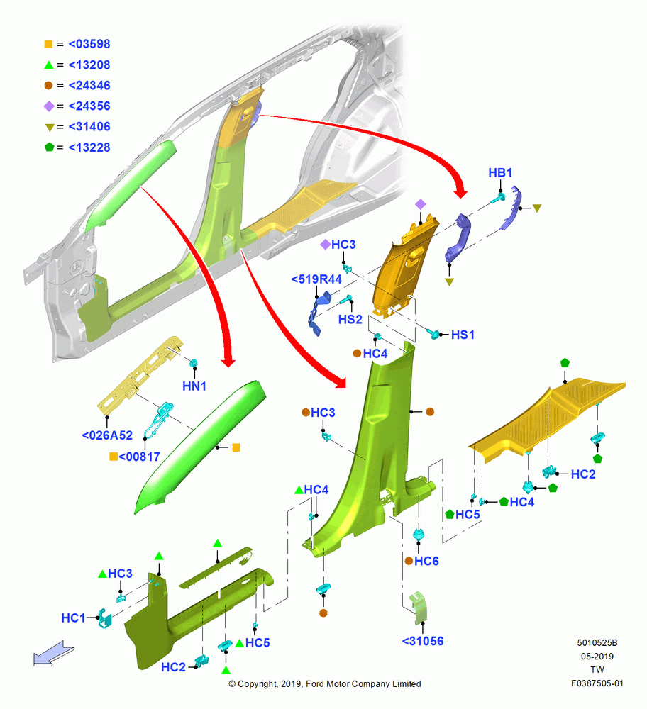 25B - Side Trim, RH; 06/MAY/2019