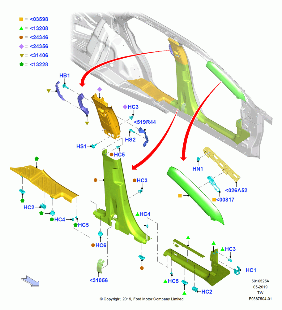 25A - Side Trim, LH; 06/MAY/2019