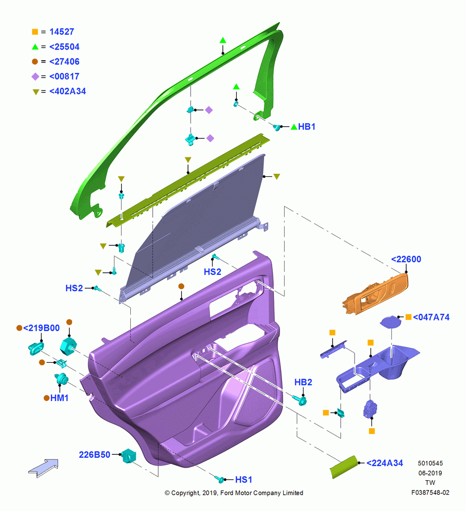 45 - Rear Door Trim Panels; 06/MAY/2019