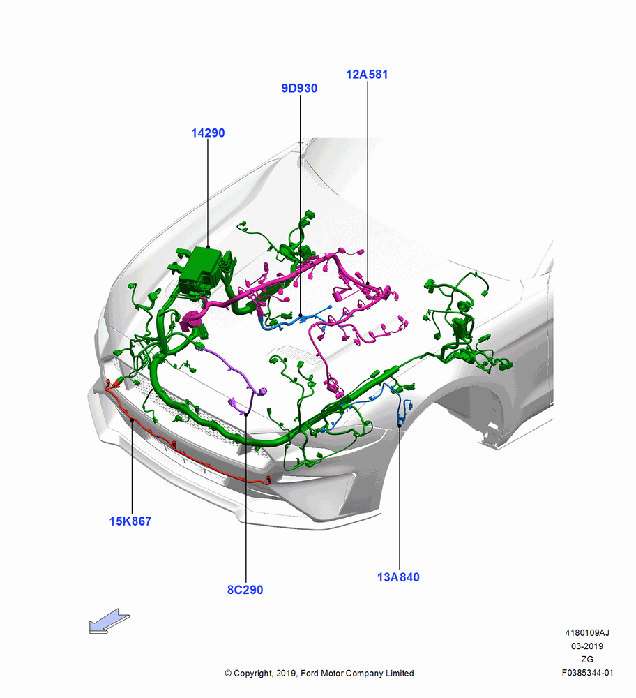 09AJ - Wiring - Engine And Transmission, 5.0L V8 32V DOHC EFI Modular; 11/JUN/2018