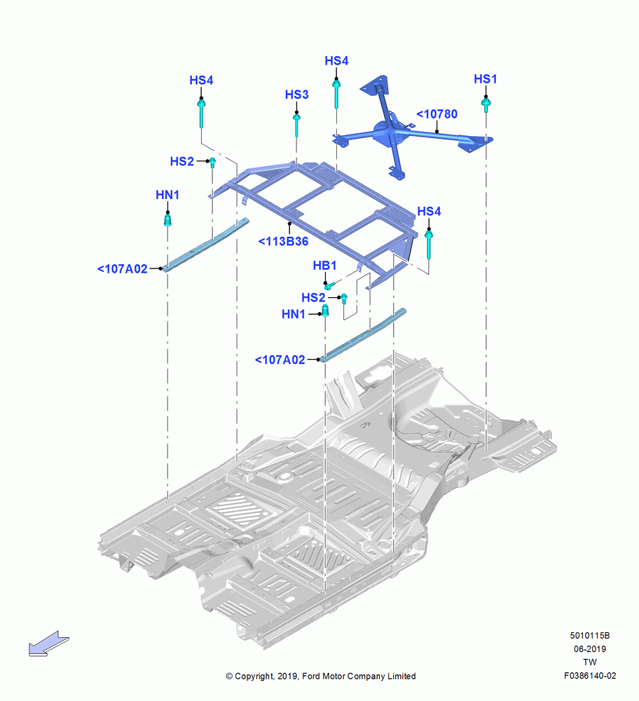 15B - Floor Pan - Center and Rear, Police Version; 06/MAY/2019