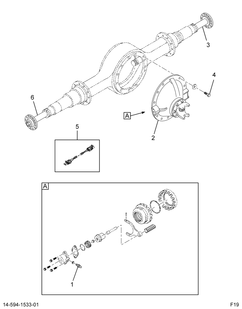 ..AXLE,RR L/BK , 4.63  14AGR (Intl. 3551313C92)