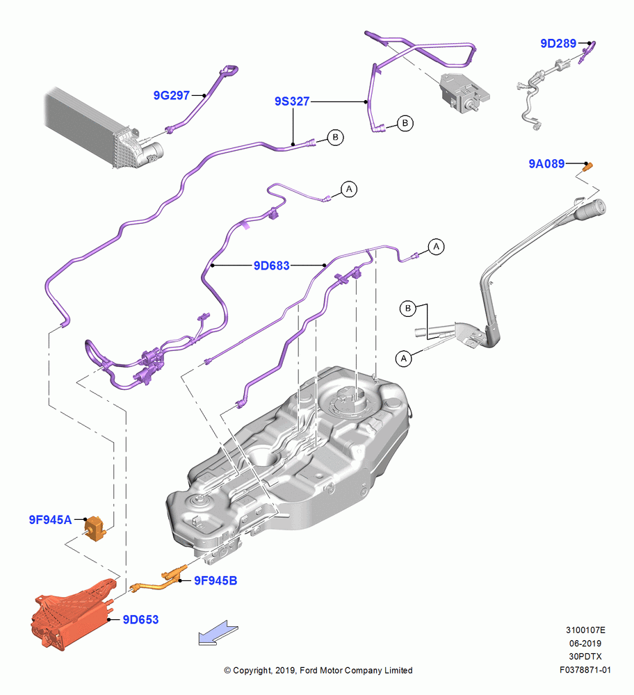 07E - Fuel Vapour System, 3.0L GTDI TC V6 Petrol, 3.0L Nano-D4-G-GTDI-CD6R-PHEV; 06/MAY/2019