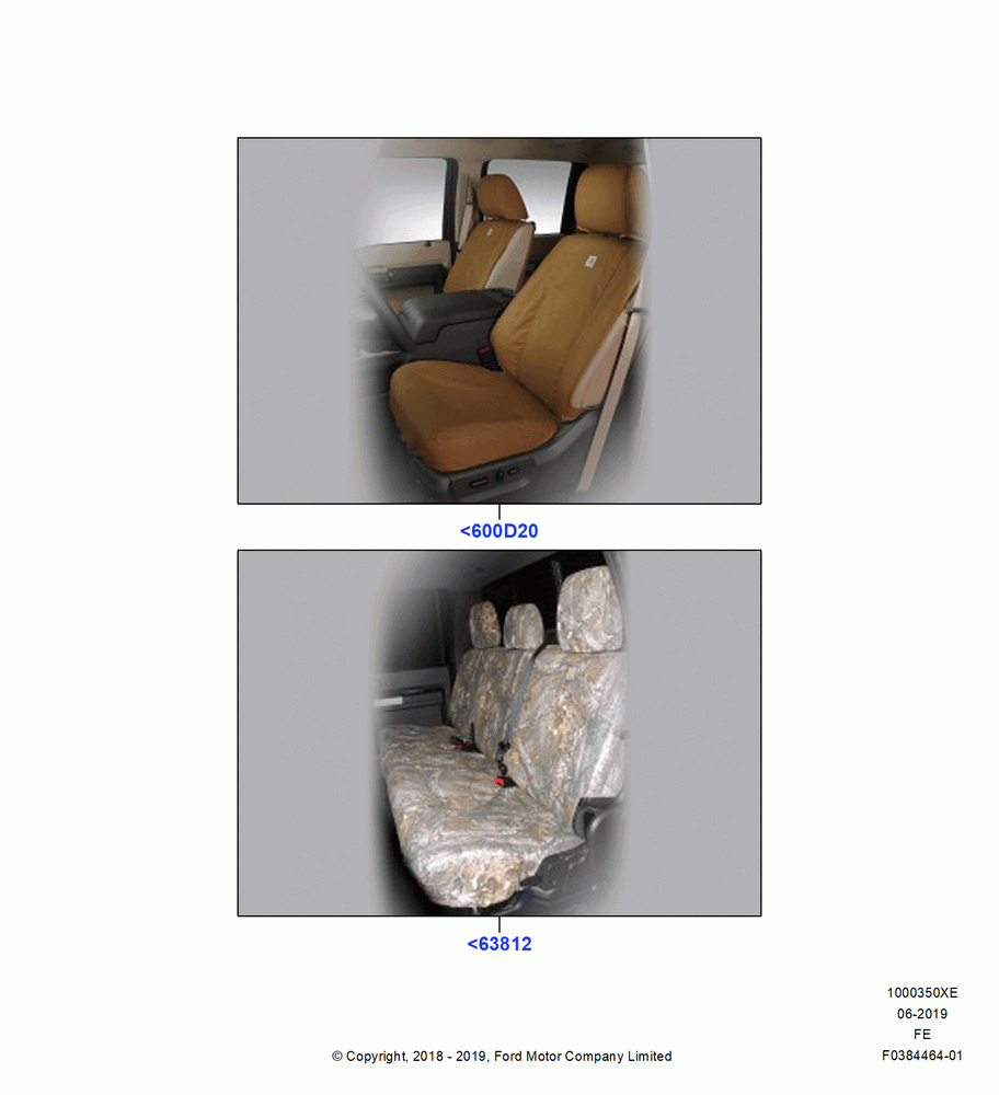 50XE - Accessory Front & Rear Seat Covers, With Carhartt Logo; 09/JUL/2018