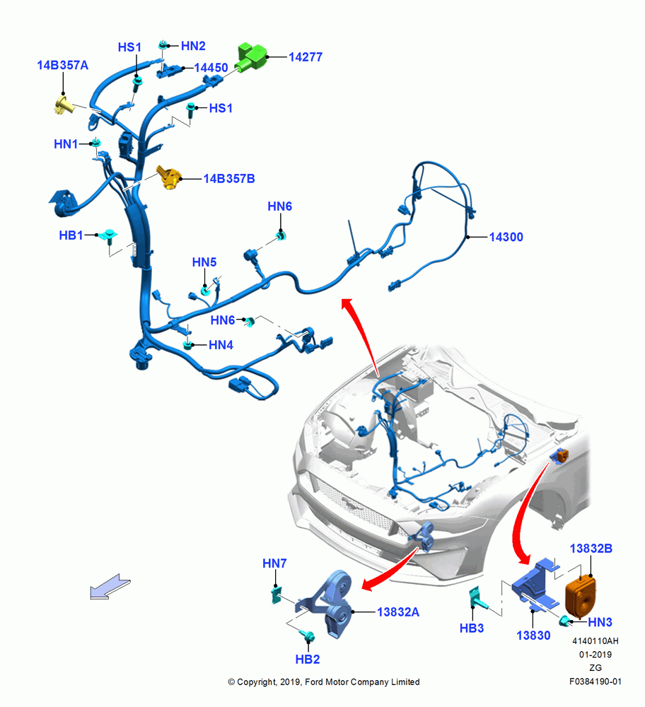 10AH - Battery Cables and Horn, 5.2L Predator OHC SC PFI Gas; 26/AUG/2019