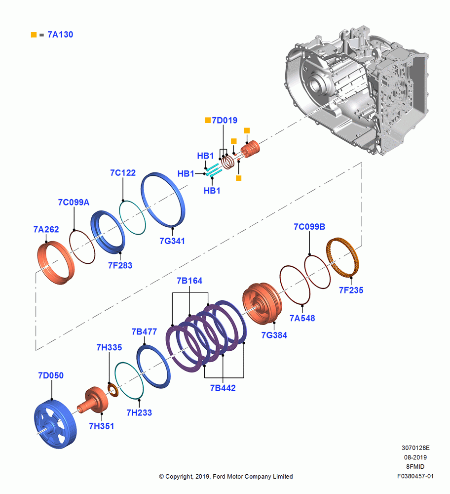 28E - Direct Clutch and Components, Automatic Transmission - 8F40, 8 Speed Auto Trans 8F35; 19/AUG/2019