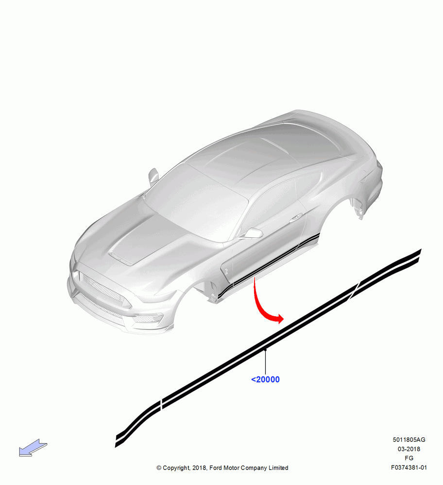 05AG - Stripe Decals, Hood Strp-Svt W/Acnt/Tech Ptrn; 26/AUG/2019