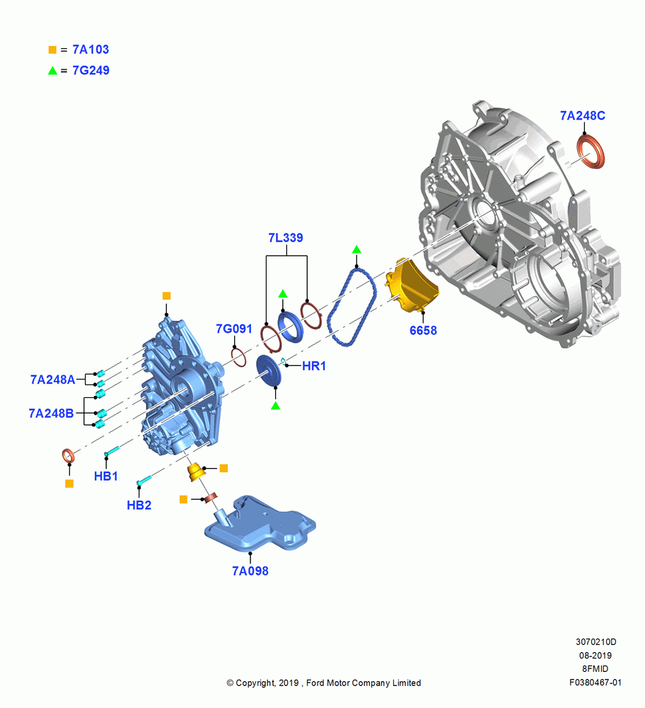 10D - Transmission Pump Assy, Automatic Transmission - 8F40, 8 Speed Auto Trans 8F35; 19/AUG/2019