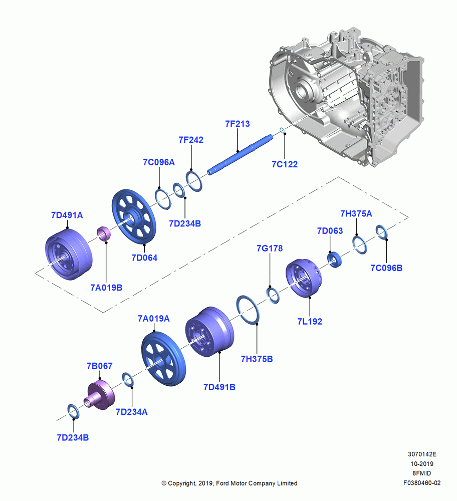 42E - Planetary Gear Sets, Automatic Transmission - 8F40, 8 Speed Auto Trans 8F35; 19/AUG/2019