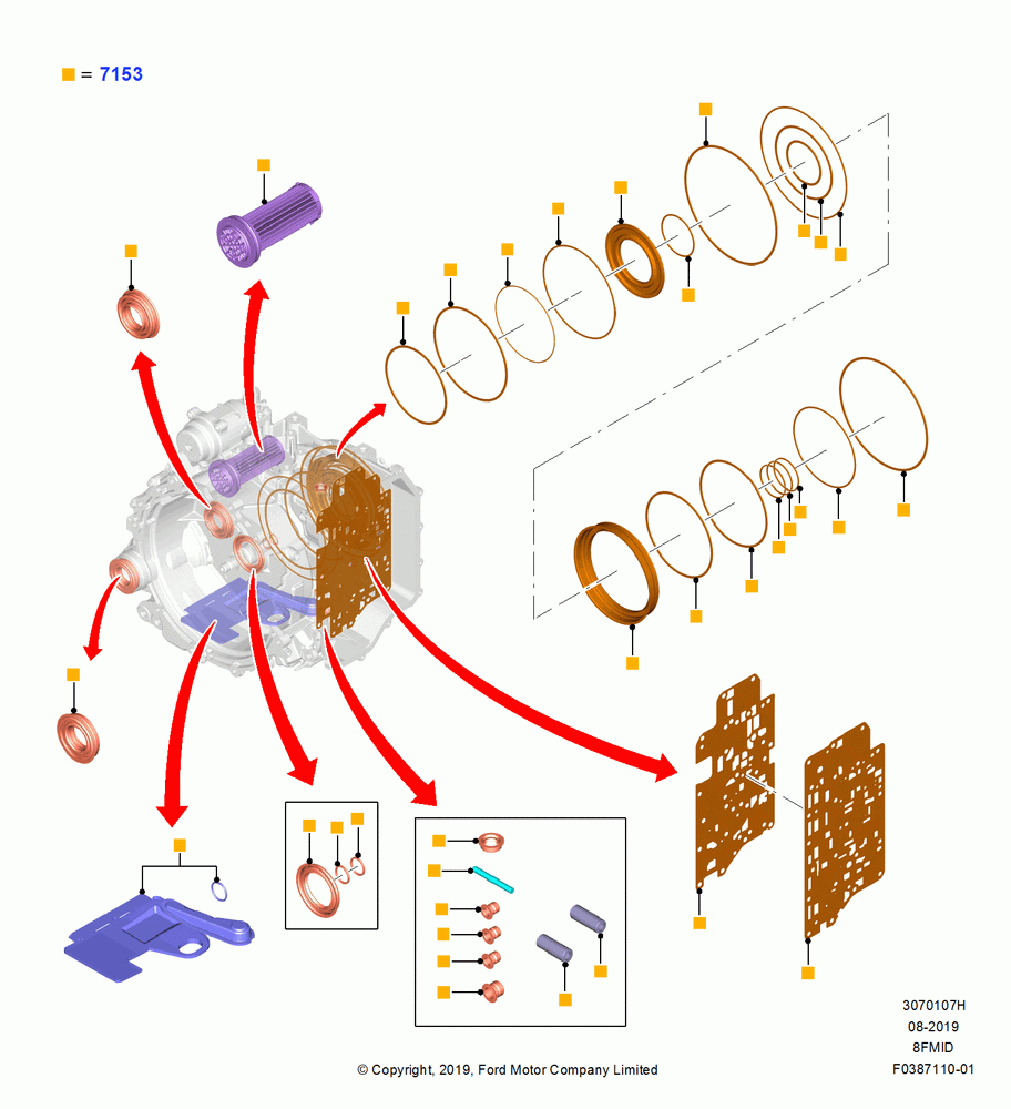 07H - Automatic Transmission Gasket Kits, 8 Speed Auto Trans 8F24; 19/AUG/2019