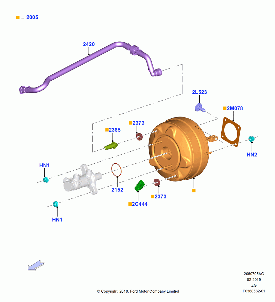 05AG - Brake Booster, 5.2L Predator OHC SC PFI Gas; 26/AUG/2019