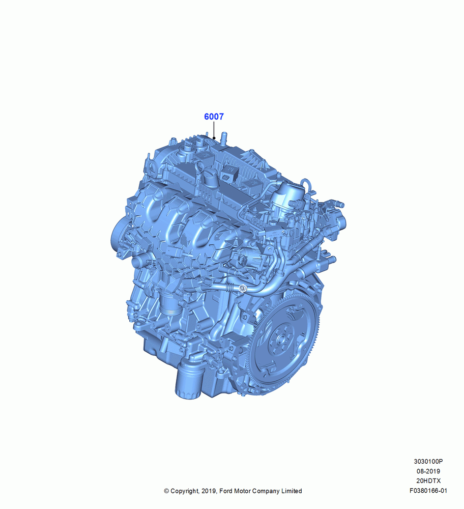 00P - Engine Assy Fully Dressed, 2.0L EcoBoost (240PS); 19/AUG/2019