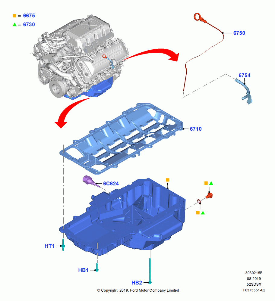 15B - Oil Pan/Oil Level Indicator, 5.2L Predator OHC SC PFI Gas; 26/AUG/2019