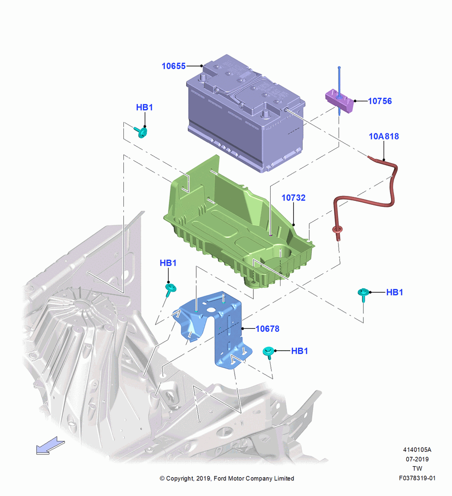 05A - Battery and Mountings, Engine Compartment; 06/MAY/2019