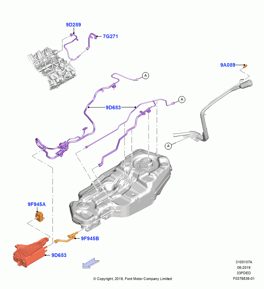 07A - Fuel Vapour System, 3.3L Duratec, 3.3L D4 G DI TIVCT NA Upgrade; 06/MAY/2019