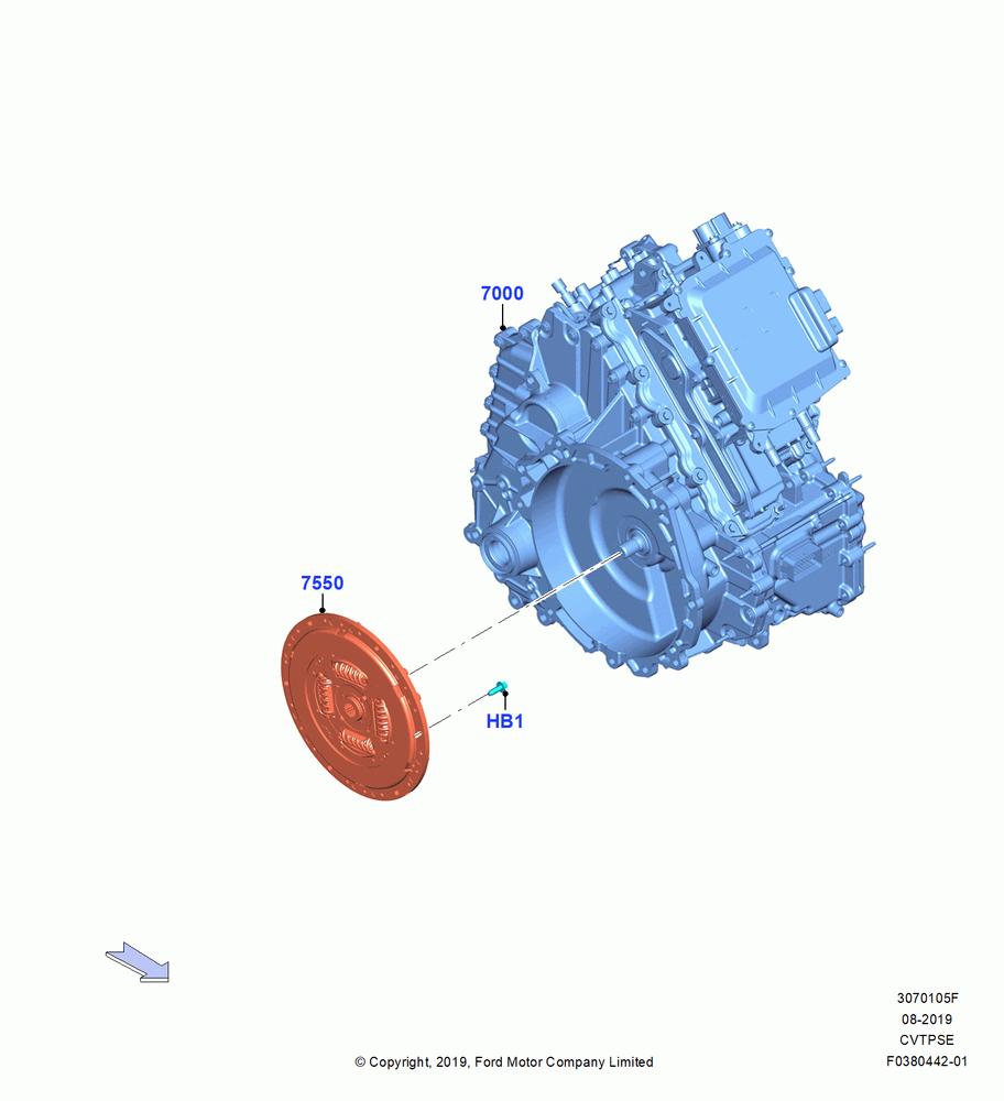 05F - Transmission & Speedometer Drive, Auto -H4F45 W/O ODC FHEV/PHEV; 19/AUG/2019