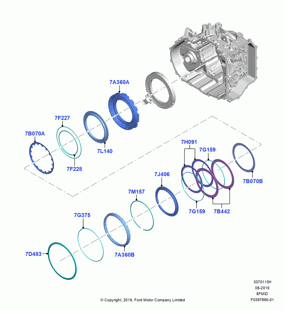 15H - Forward Clutch and Components, 8 Speed Auto Trans 8F24; 19/AUG/2019