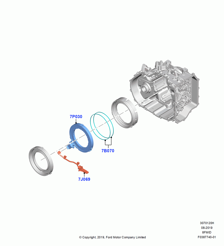 20H - Reverse Clutch and Components, 8 Speed Auto Trans 8F24; 19/AUG/2019