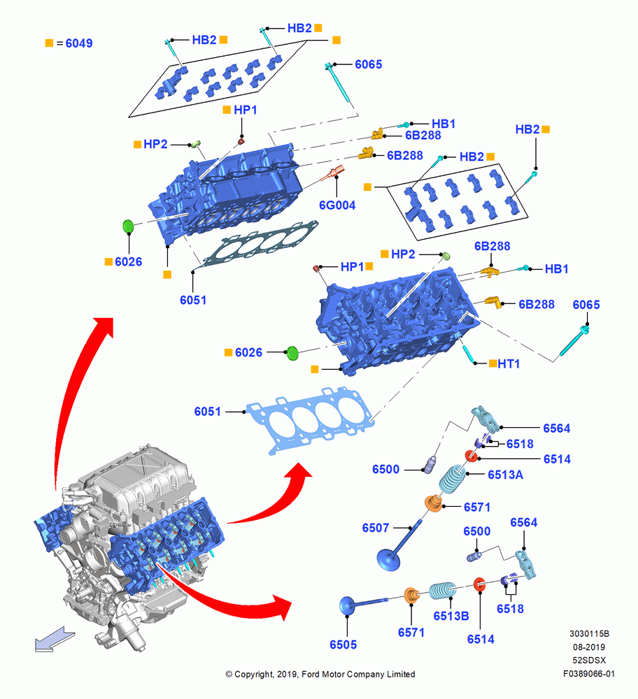 15B - Cylinder Head, 5.2L Predator OHC SC PFI Gas; 26/AUG/2019