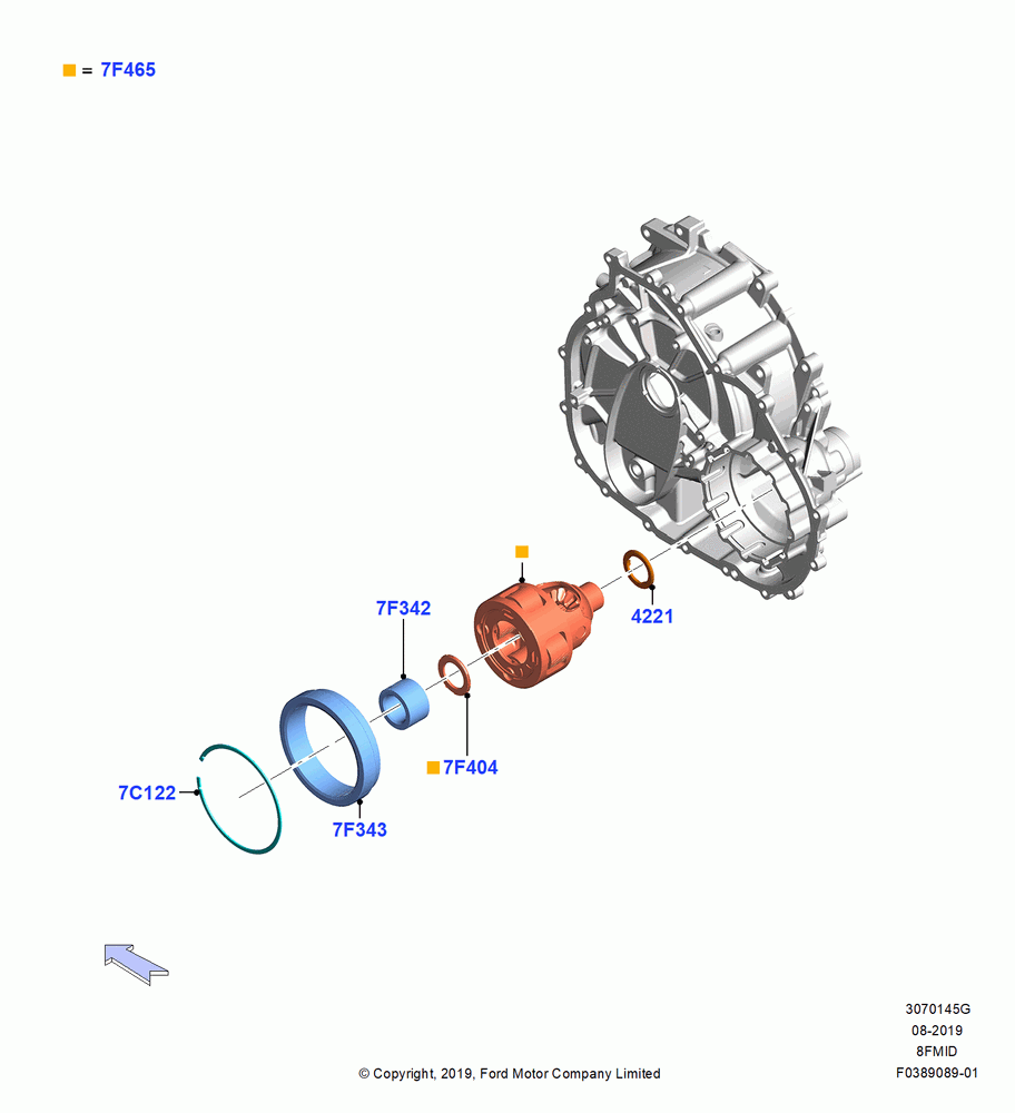 45G - Automatic Transaxle Diff.Component, 8 Speed Auto Trans 8F24; 19/AUG/2019