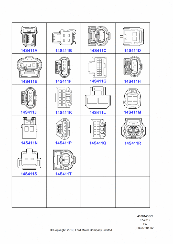 45GC - Pigtail Wiring Kits, Miscellaneous, Page C; 06/MAY/2019