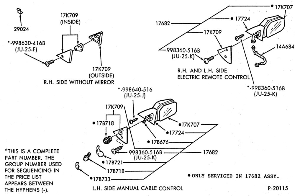 176.2 - SPEEDOMETER, BUMPERS, MIRRORS AND WIPERS-Mirror - outside