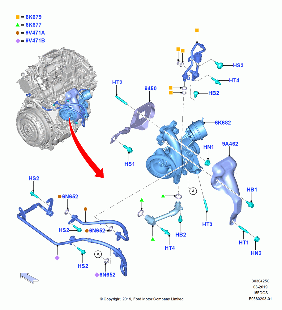 25C - Turbocharger, 1.5L Dragon (175/180PS); 19/AUG/2019