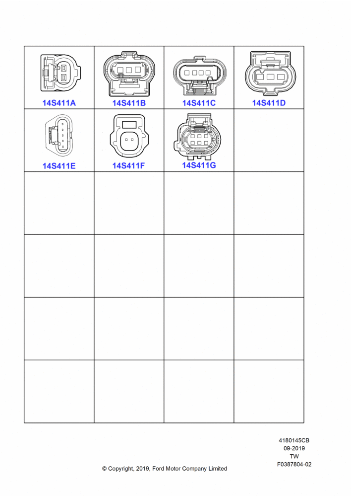 45CB - Pigtail Wiring Kits, Page B, Sensor; 06/MAY/2019