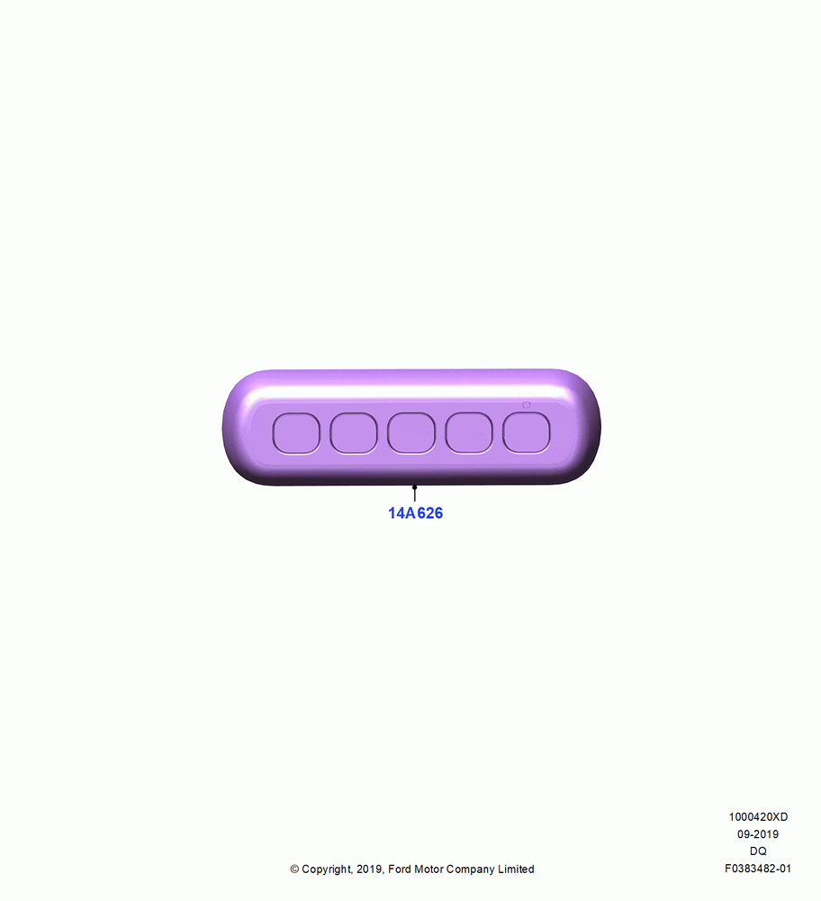 20XD - Accessory Anti-Theft Devices, Accessory Wireless Key Pad; 30/SEP/2019