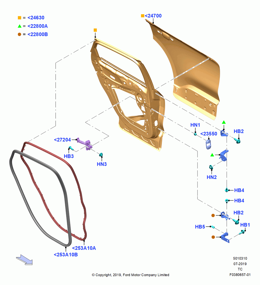 10 - Rear Doors, Hinges & Weatherstrips; 19/AUG/2019