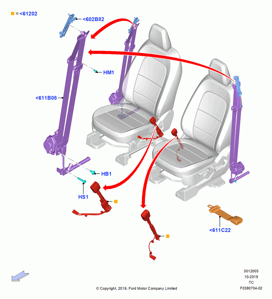 05 - Front Seat Belts; 19/AUG/2019